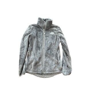 The North Face Osito Fleece Jacket Womens XS Gray Full Zip High Pile Soft Fuzzy